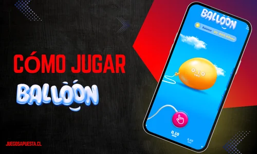 Pantalla inicial Ballooon mostrando globo amarillo y botón de apuesta.