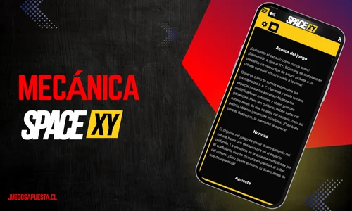 Pantalla de instrucciones Space XY explicando reglas, normas y apuestas.